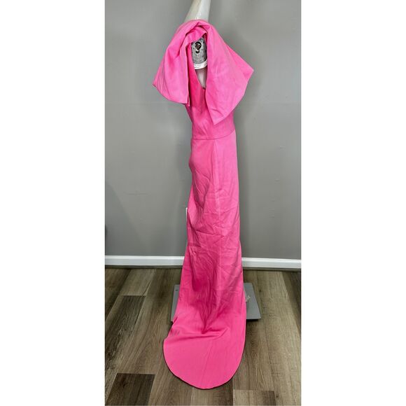 NWT Bronx And Banco Stella One Shoulder Bridal Gown Baby Pink Size 10 $695 - Picture 8 of 10